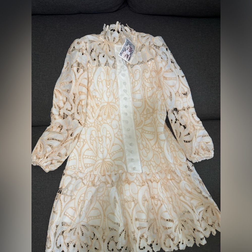 NWT Vintage Lace Floral Embroidery Dress